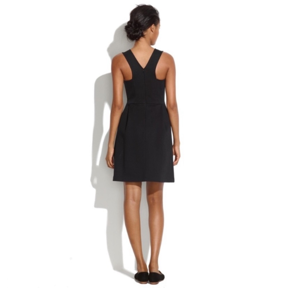 Madewell Box Pleated Little Black Dress Size 2
